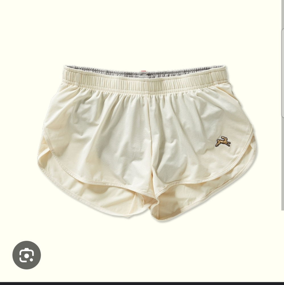 Mens Tracksmith Twilight Split shorts - Ivory S